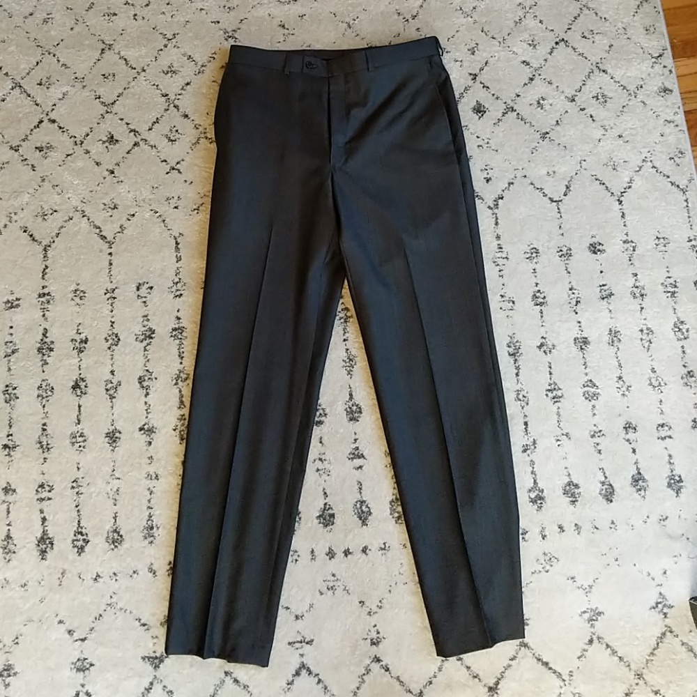 Calvin Klein Slim Fit 34X34 Gray Dress Pants